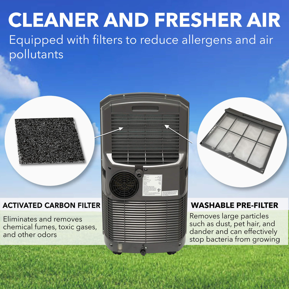 Whynter 12,000 BTU Portable Air Conditioner, Dehumidifier & Fan | ARC-12S