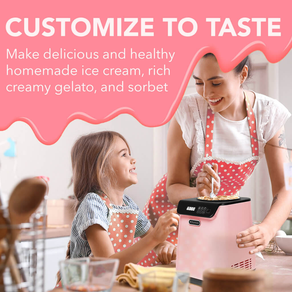 Whynter ICM‑128BPS Upright Automatic Ice Cream Maker 1.28  Qt  Pink Edition
