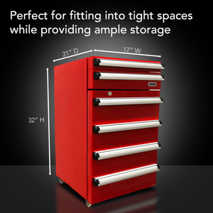 Whynter Portable 1.8 Cu. Ft. Tool Box Refrigerator with 2 Drawers & Lock | TBR-185SR