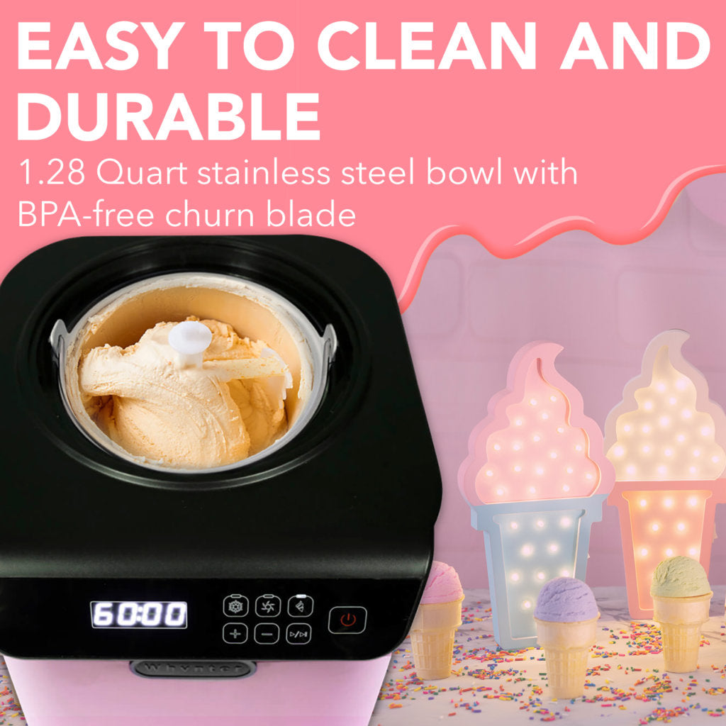 Whynter 1.28 Quart Automatic Ice Cream Maker with Built-In Compressor | ICM-128BPS