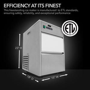 Whynter 44 Lb Freestanding Ice Maker | FIM-450HS