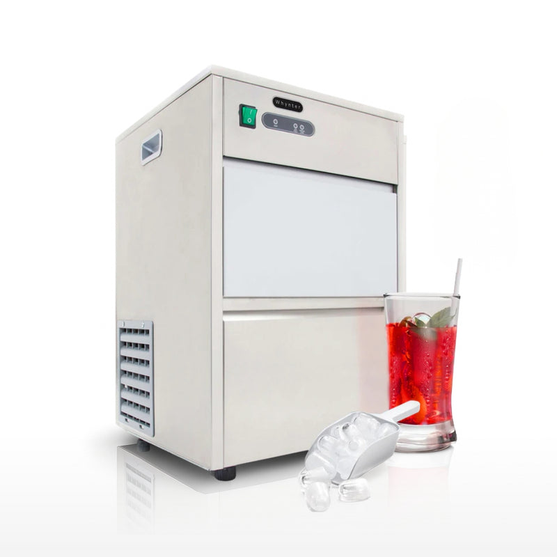 Whynter FIM‑450HS 15 in. 44 lbs Freestanding Ice Maker Bullet-shaped in Stainless Steel