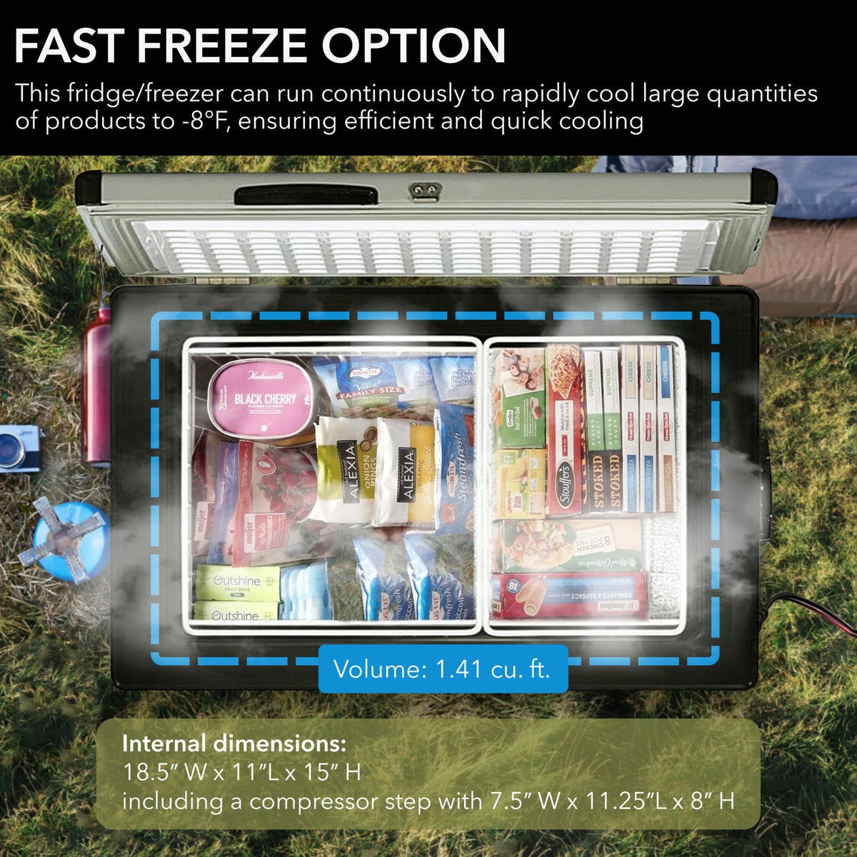 Whynter 45 Qt Portable Fridge/Freezer, AC/DC | FM-45G