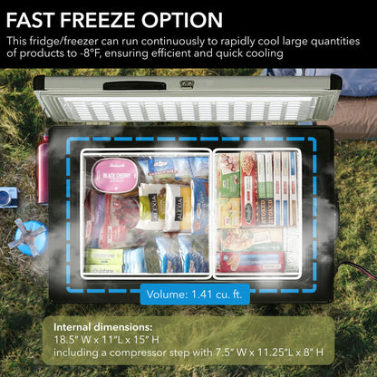 Whynter FM-45G 45 Qt Portable Fridge/Freezer – AC/DC, Travel Ready