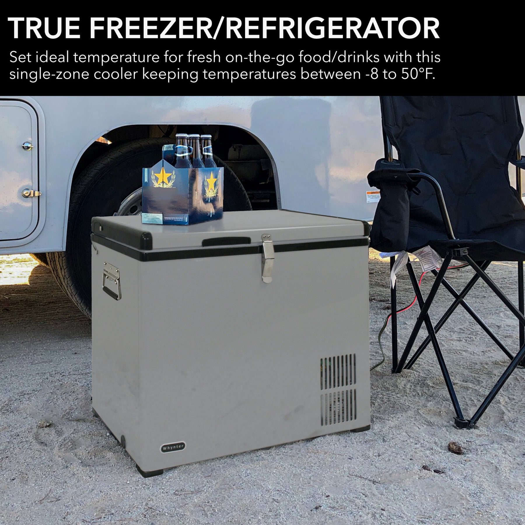 Whynter 45 Qt Portable Fridge/Freezer, AC/DC | FM-45G
