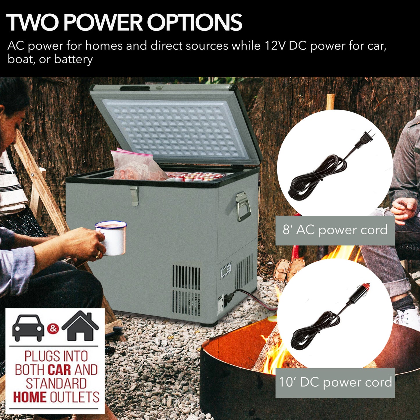 Whynter FM-45G 45 Qt Portable Fridge/Freezer – AC/DC, Travel Ready