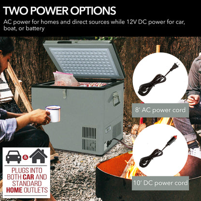 Whynter FM-45G 45 Qt Portable Fridge/Freezer – AC/DC, Travel Ready