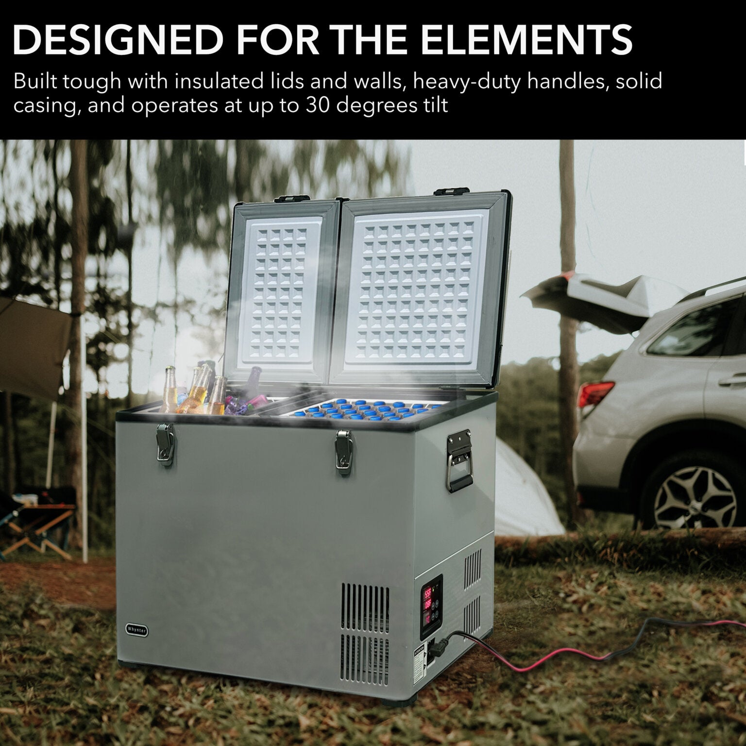 Whynter 62 Qt Dual Zone Portable Fridge/Freezer | FM-62DZ