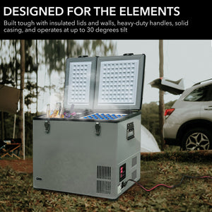 Whynter 62 Qt Dual Zone Portable Fridge/Freezer | FM-62DZ