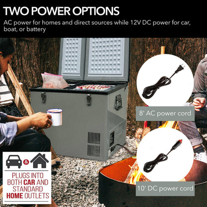 Whynter FM-62DZ 62 Qt Dual Zone Portable Fridge/Freezer (AC/DC)