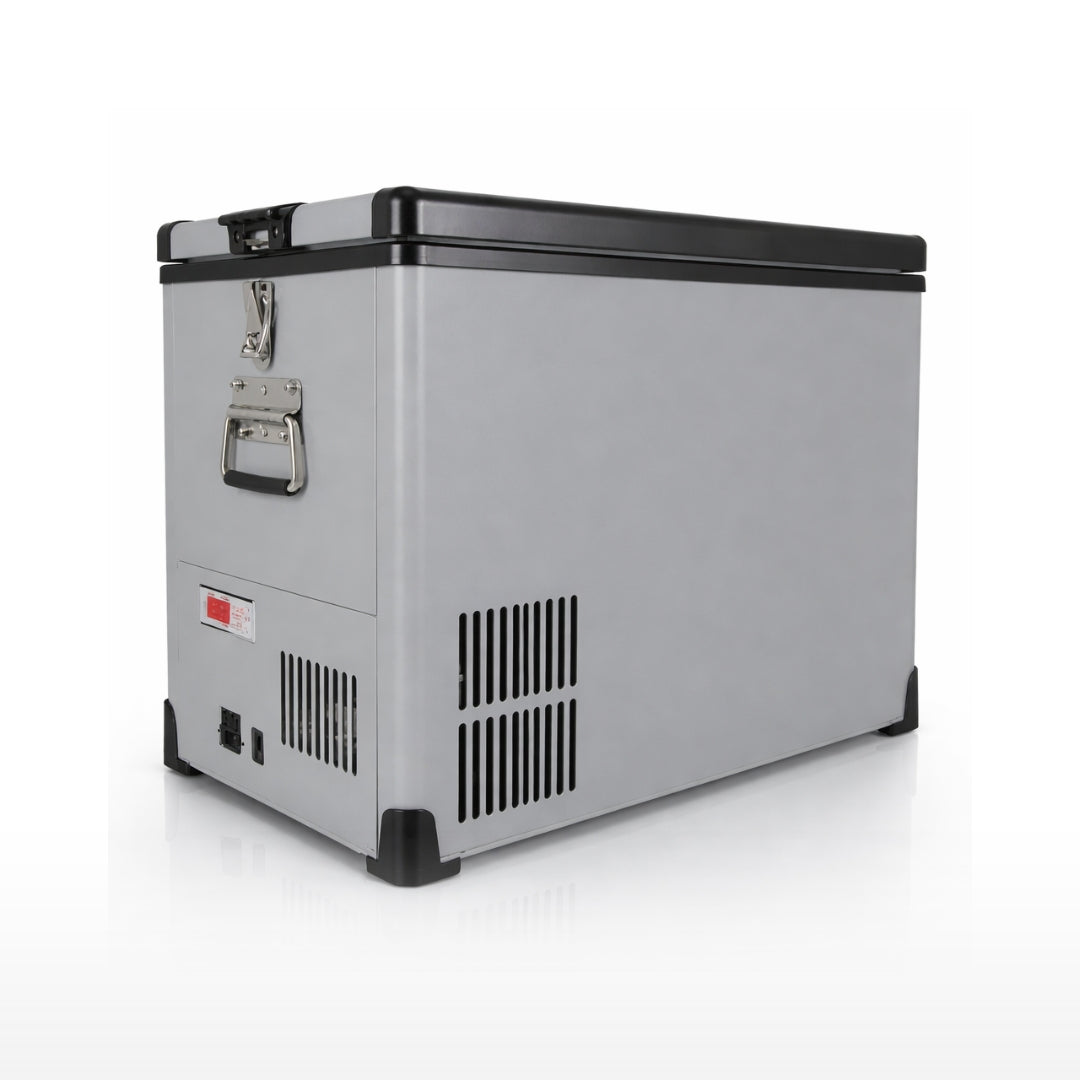 Whynter FM-452SG Elite 45 Quart Portable Freezer & Fridge – Dual Zone, 12V/24V DC & 110V AC, -8°F to 50°F, Wheeled Travel Cooler