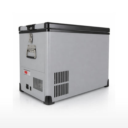 Whynter FM-452SG Elite 45 Quart Portable Freezer & Fridge – Dual Zone, 12V/24V DC & 110V AC, -8°F to 50°F, Wheeled Travel Cooler