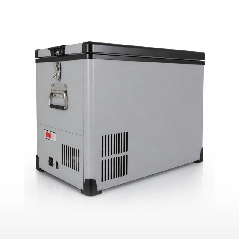 Whynter FM-452SG Elite 45 Quart Portable Freezer & Fridge – Dual Zone, 12V/24V DC & 110V AC, -8°F to 50°F, Wheeled Travel Cooler