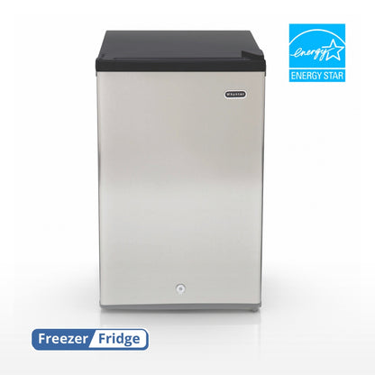 Whynter CUF-301SS Compact Convertible Fridge/Freezer – 3.1 Cu. Ft. Upright Refrigerator & Freezer with Lock, Stainless Steel, ENERGY STAR®