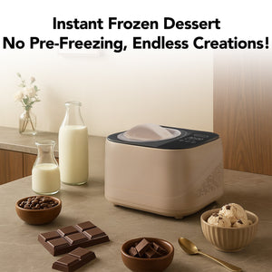 Whynter ICM-080-TL compact 0.8 Qt compressor ice cream maker in taupe latte with LCD timer