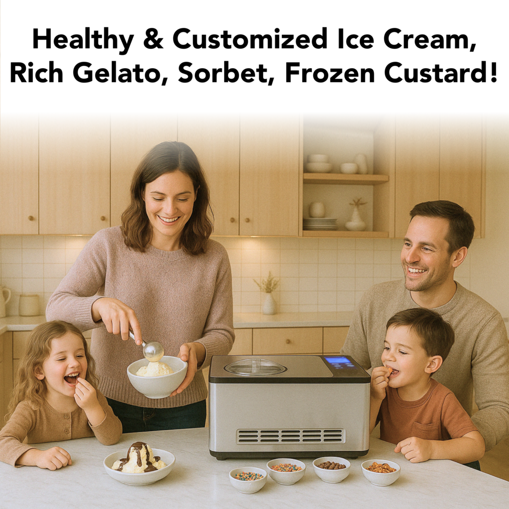 Whynter ICM‑200LS 2.1 Qt Upright Automatic Compressor Ice Cream Maker – Stainless Steel
