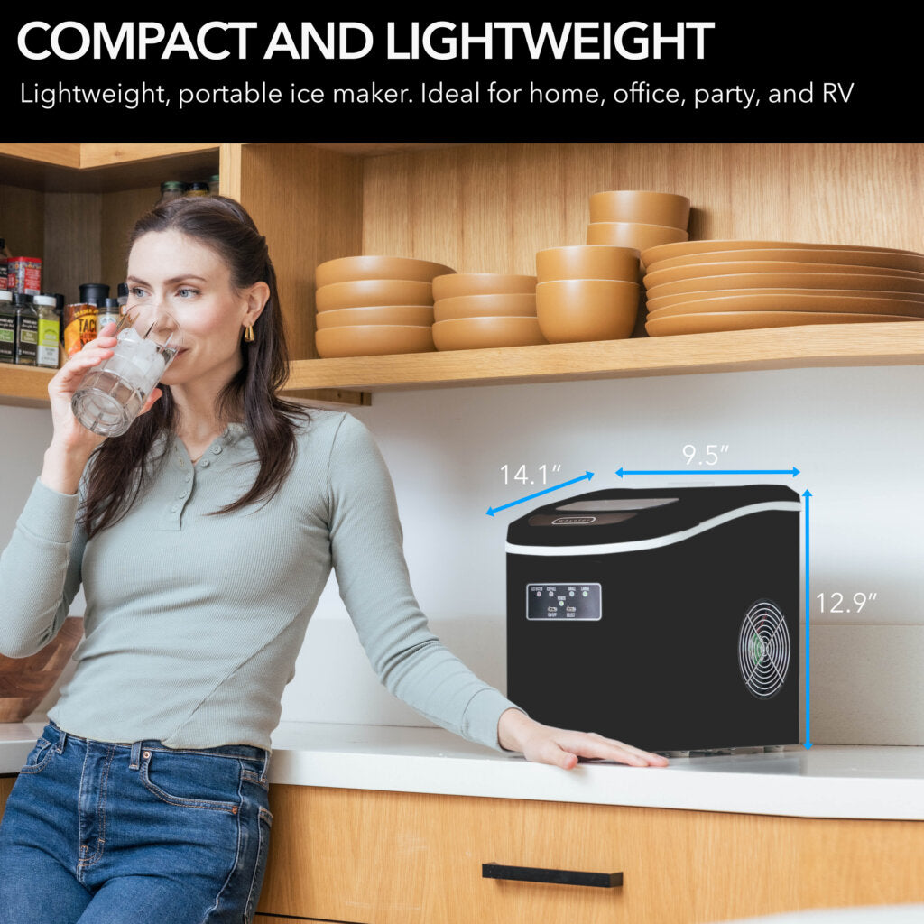 Whynter 27 Lb Countertop Ice Maker, Black | IMC-270MB