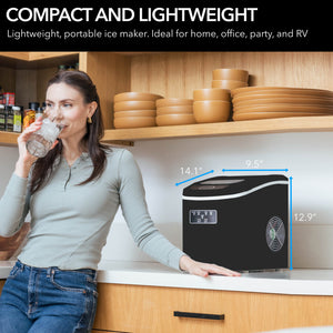 Whynter 27 Lb Countertop Ice Maker, Black | IMC-270MB