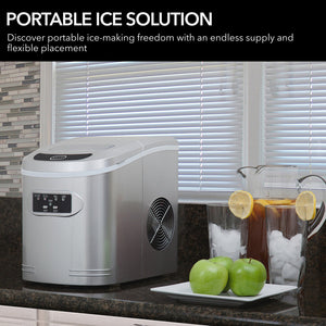 Whynter 27 Lb Countertop Ice Maker, Silver | IMC-270MS