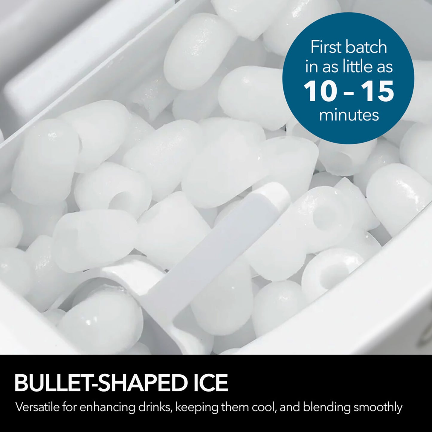 Whynter IMC-490SS Portable Countertop Ice Maker – 49 lb Daily Capacity, Stainless Steel, No Plumbing Required