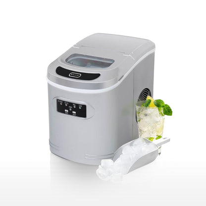 Whynter IMC‑270MS 9.5 in. 27 lbs. Portable Countertop Ice Maker Bullet Ice Machine with 2.2L Reservoir and 1.5 lb. Bin in Metallic Silver