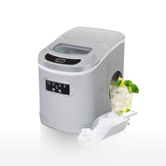 Whynter IMC‑270MS 9.5 in. 27 lbs. Portable Countertop Ice Maker Bullet Ice Machine with 2.2L Reservoir and 1.5 lb. Bin in Metallic Silver