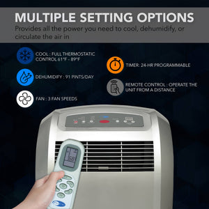 Whynter 12,000 BTU Portable Air Conditioner, Dehumidifier & Fan | ARC-12S