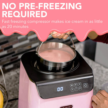 Whynter ICM‑128BPS Upright Automatic Ice Cream Maker 1.28  Qt  Pink Edition