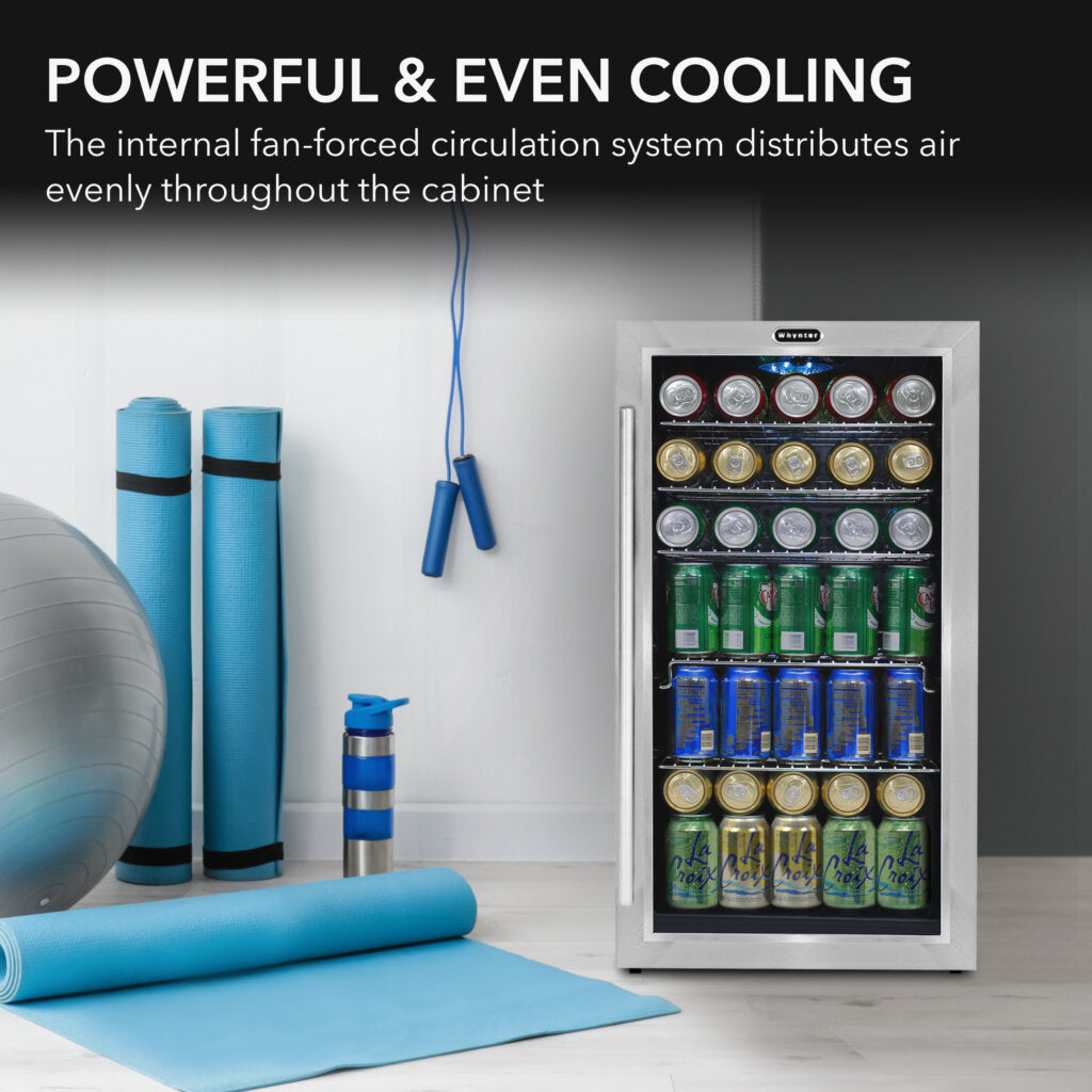 Whynter 127-Can Beverage Fridge, Stainless | BR-130SB