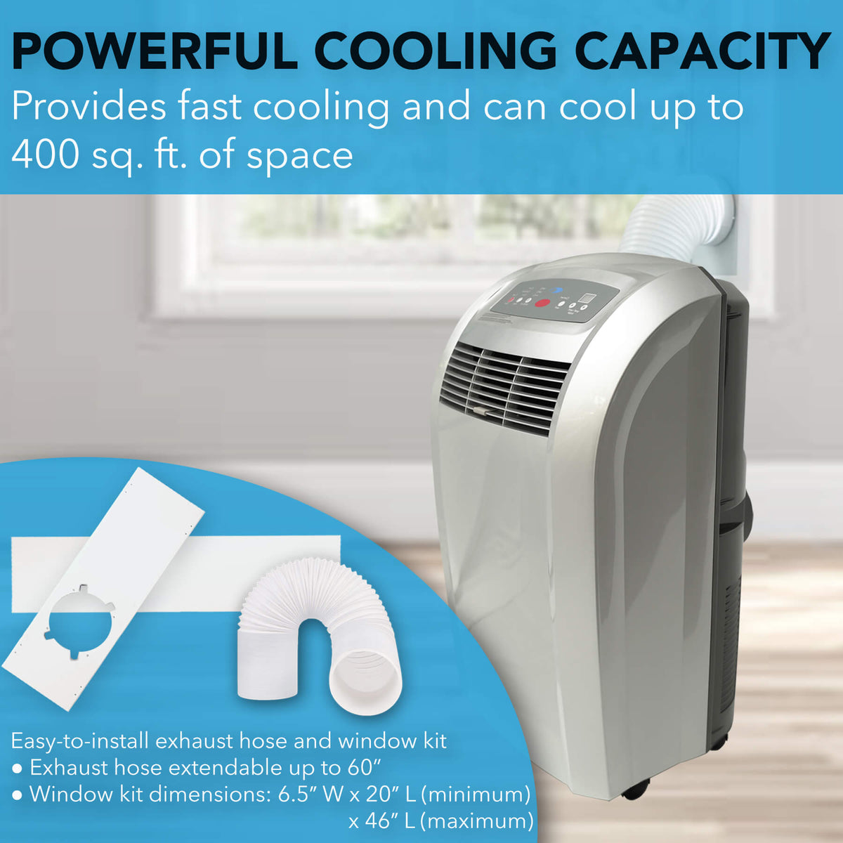 Whynter 12,000 BTU Portable Air Conditioner, Dehumidifier & Fan | ARC-12S