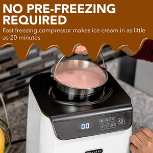Whynter 1.28 Quart Automatic Ice Cream Maker with Built-In Compressor | ICM-128WS