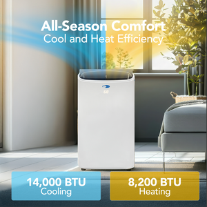 Whynter 14,000 BTU Wi-Fi Dual Hose Portable Air Conditioner, Heater, Dehumidifier & Fan | ARC-147WFH