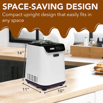 Whynter ICM‑128WS Upright Automatic Ice Cream Maker 1.28  Qt White Edition