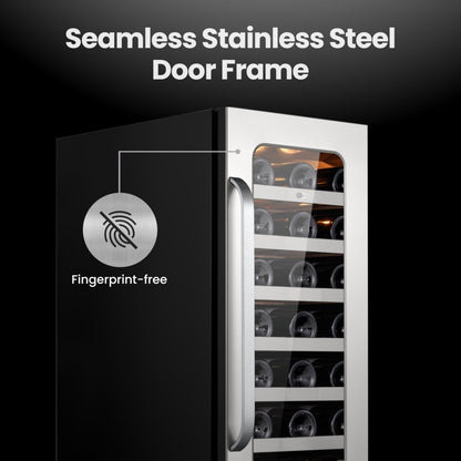 Whynter BSR-033SW 15” Built-In Wine Refrigerator – 33 Bottle Stainless Steel Undercounter Wine Fridge with Digital Control, Lock & Carbon Filter