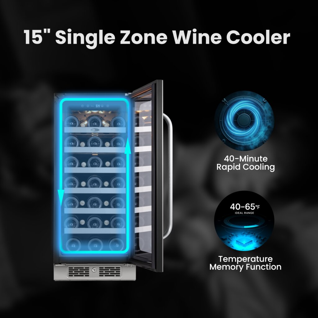 Whynter 15-Inch 33-Bottle Wine Fridge | BSR-033SW