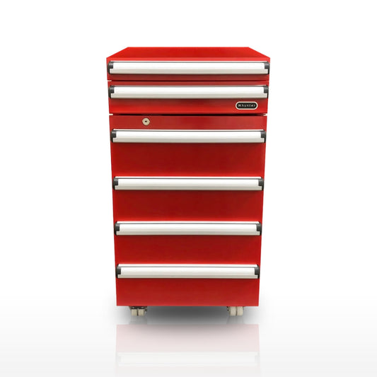 Whynter TBR-185SR 1.8 cu. ft. Portable Toolbox Refrigerator with 2-Drawers and Lock in Red Stainless Steel with Casters