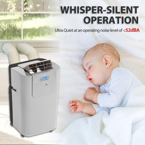 Whynter 12,000 BTU Dual Hose Portable Air Conditioner, Heater, Dehumidifier & Fan | ARC-122DHP