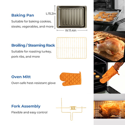 Whynter TSO-488GB 40 qt Countertop Multi-Function Intelligent Convection Steam Oven Air Fryer, Yogurt Maker, Dehydrator, DIY Mode in Black