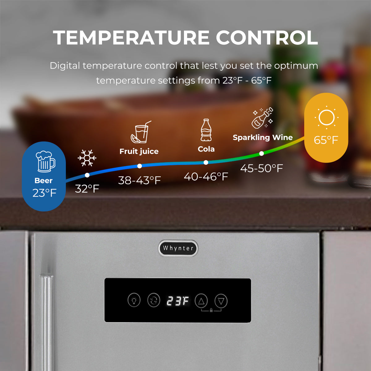 Whynter BEF-286SB 15” Built-In Beer Keg Froster Beverage Refrigerator – 2.9 cu ft, 115 Can Capacity, Keg Compatible, Ultra-Low Temp 23°F (Stainless Steel)