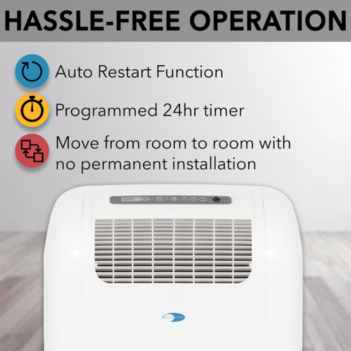 Whynter 10,000 BTU Portable Air Conditioner, Dehumidifier & Fan | ARC-101CW