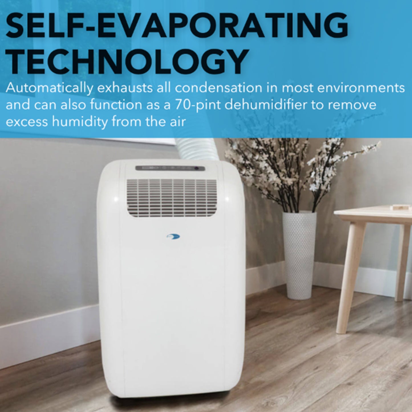 Whynter ARC-101CW Portable Air Conditioner 10,000 BTU – Dehumidifier | Cools Up to 300 sq. ft.