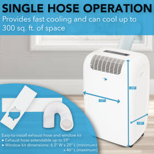 Whynter 10,000 BTU Portable Air Conditioner, Dehumidifier & Fan | ARC-101CW