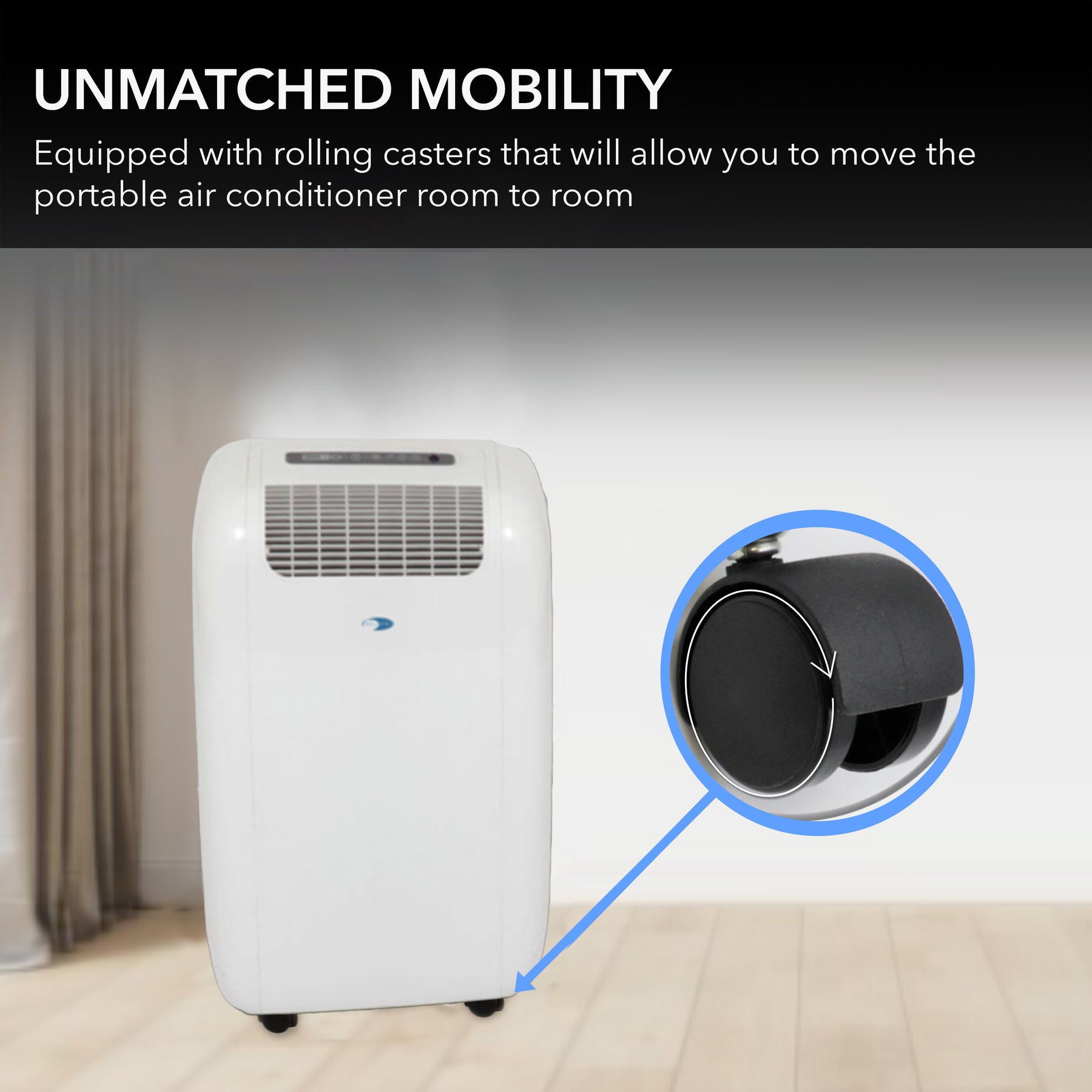 Whynter 10,000 BTU Portable Air Conditioner, Dehumidifier & Fan | ARC-101CW