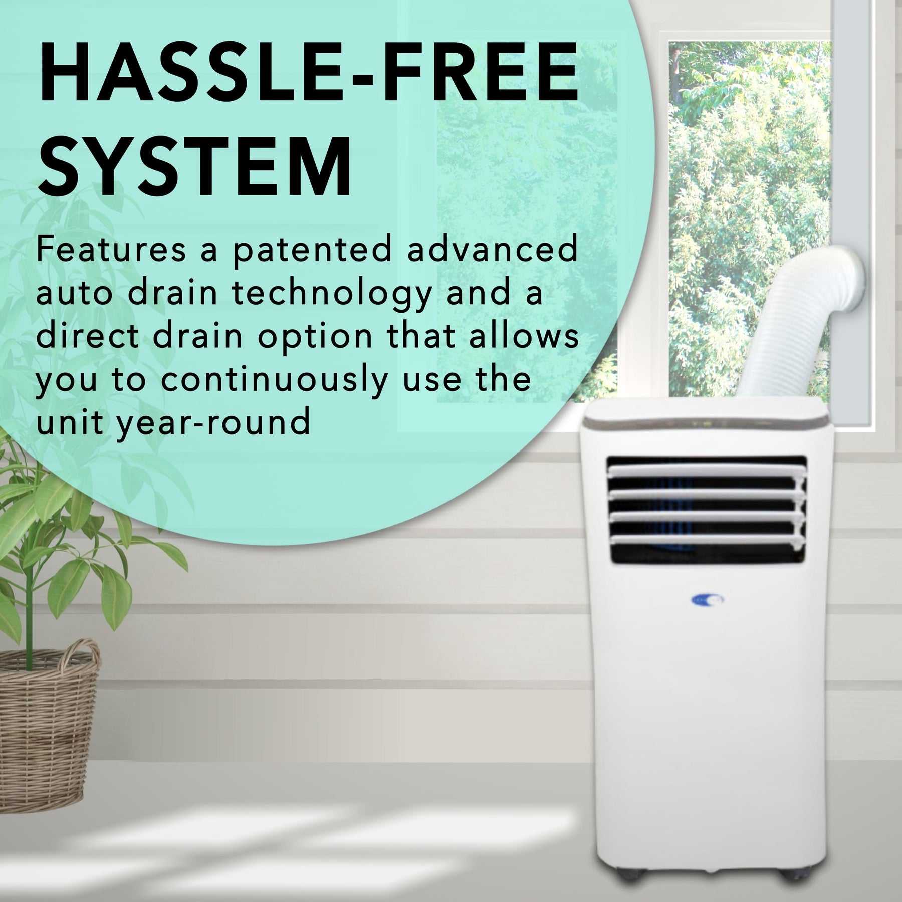 Whynter 10,000 BTU Compact Portable Air Conditioner, Dehumidifier & Fan | ARC-102CS