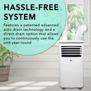 Whynter 10,000 BTU Compact Portable Air Conditioner, Dehumidifier & Fan | ARC-102CS