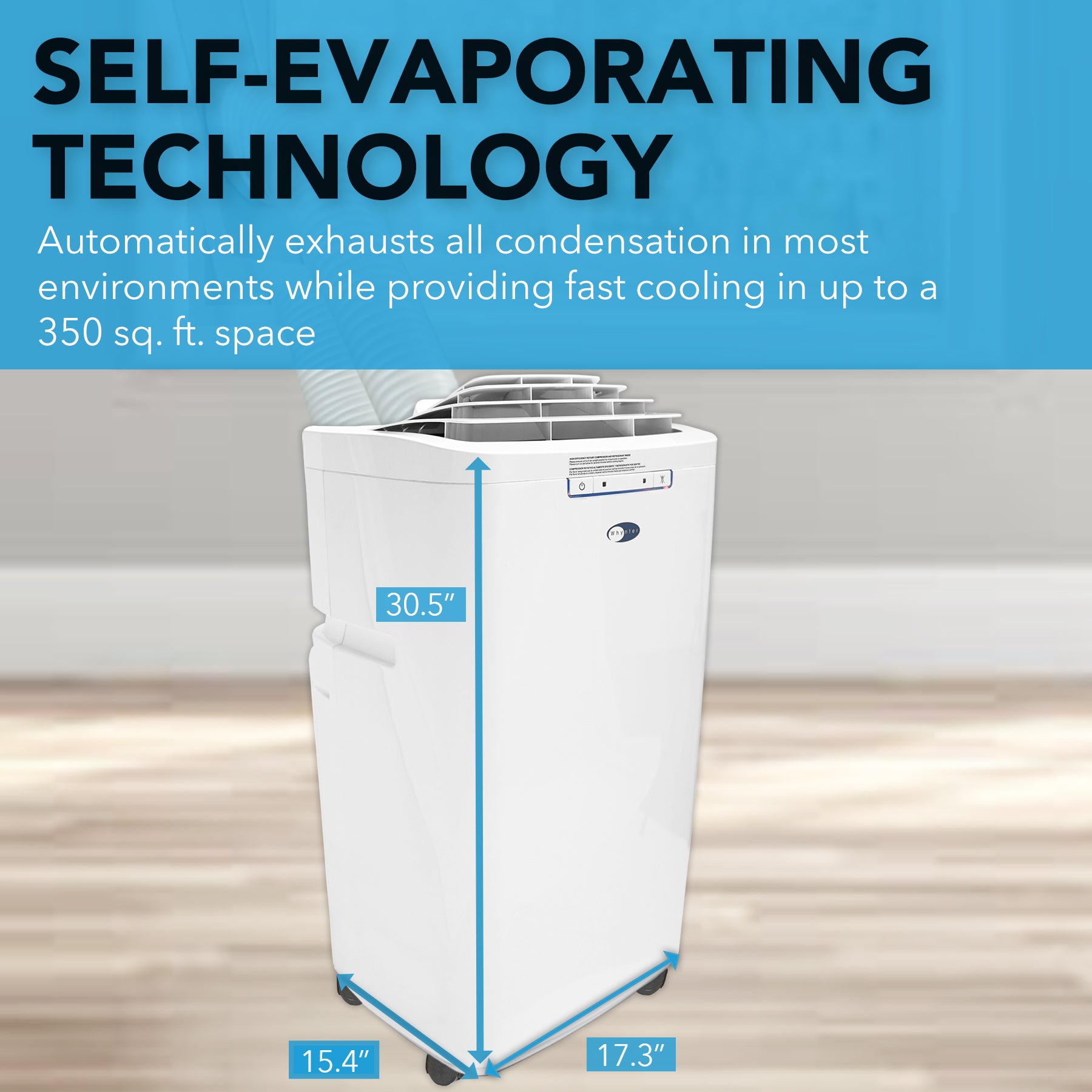 Whynter 11,000 BTU Dual Hose Portable Air Conditioner, Dehumidifier & Fan | ARC-110WD