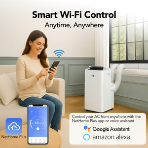 Whynter NEX Inverter 13,000 BTU Dual Hose Smart Portable Air Conditioner, Dehumidifier & Fan | ARC-1280WX