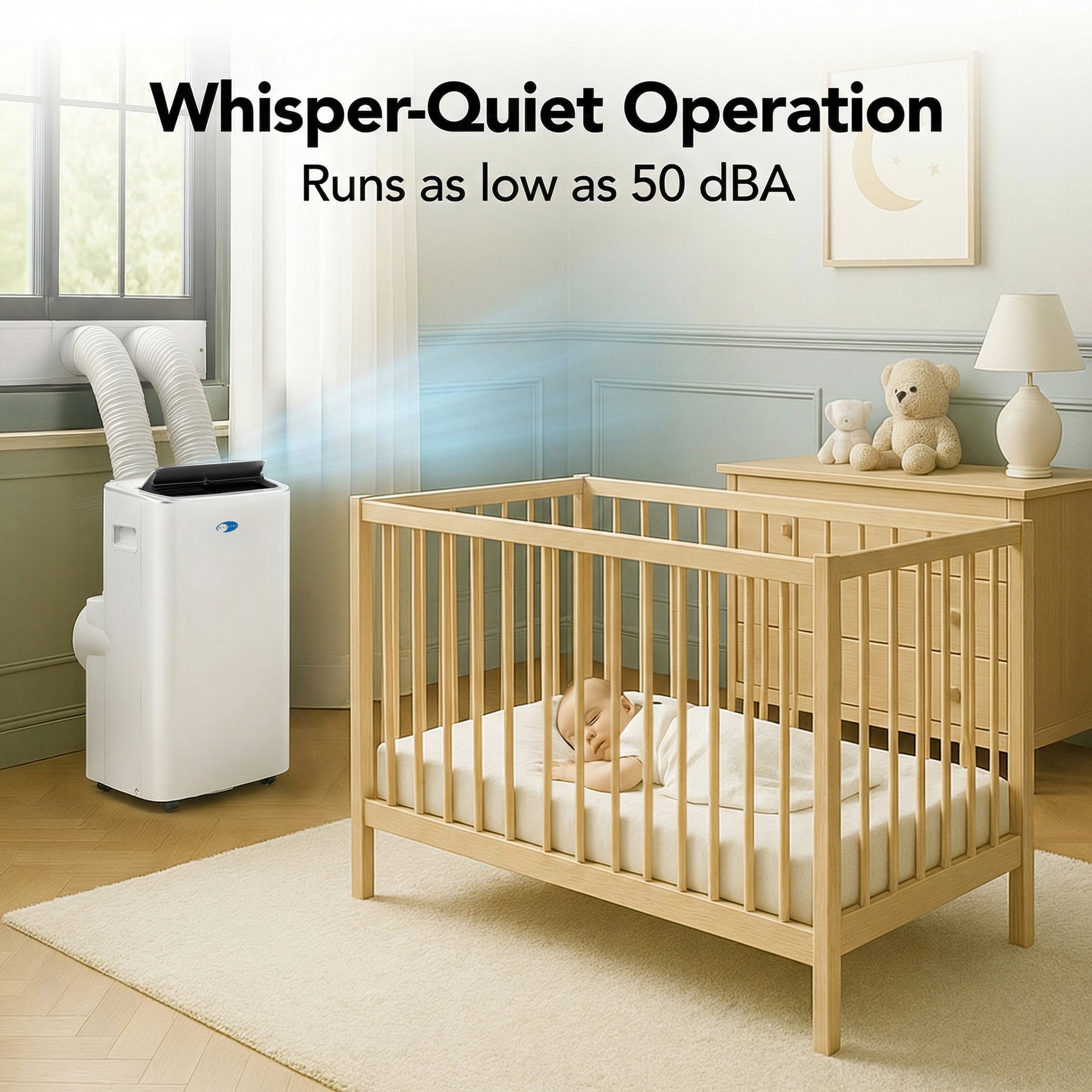 Whynter NEX Inverter 13,000 BTU Dual Hose Smart Portable Air Conditioner, Dehumidifier & Fan | ARC-1280WX