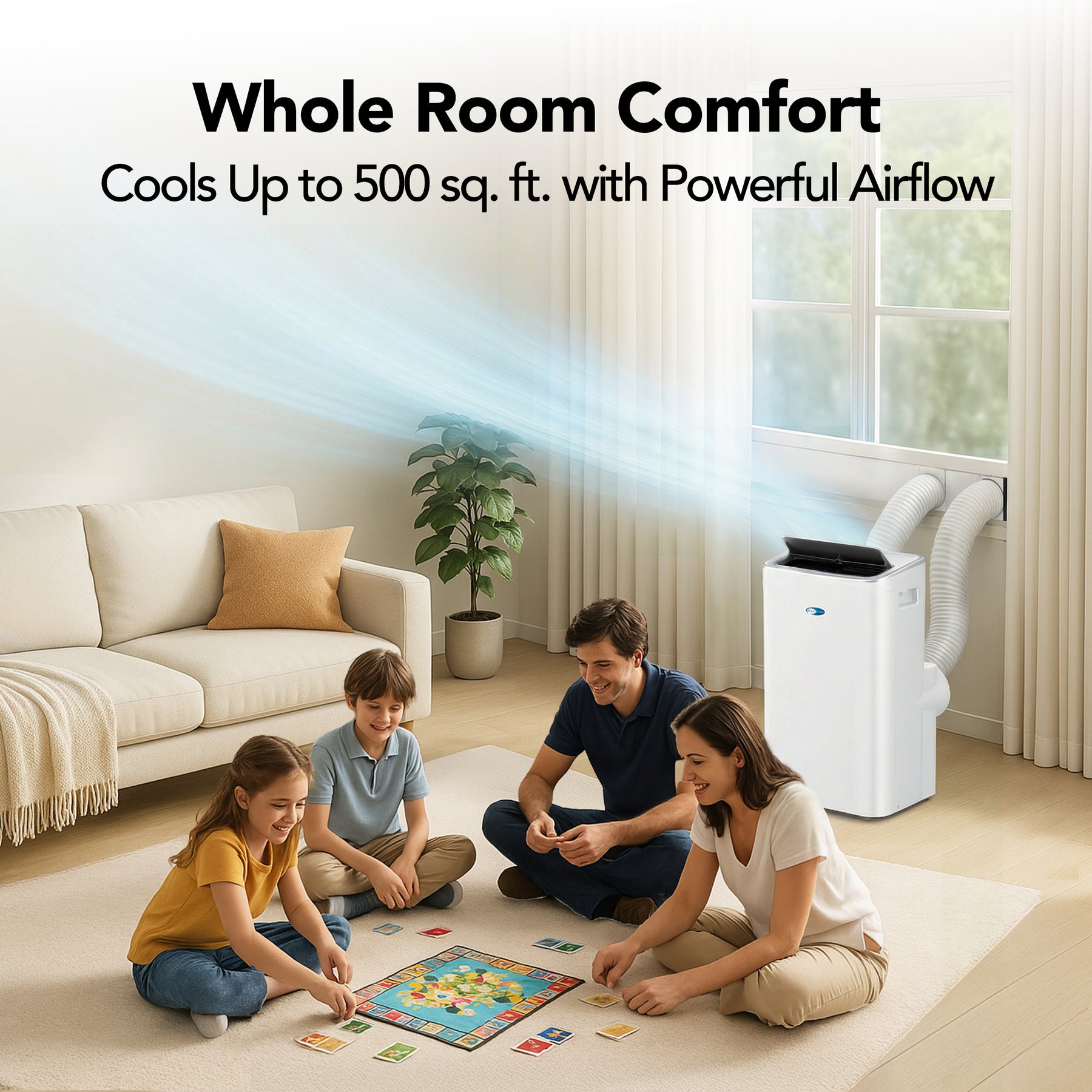 Whynter NEX Inverter 13,000 BTU Dual Hose Smart Portable Air Conditioner, Dehumidifier & Fan | ARC-1280WX