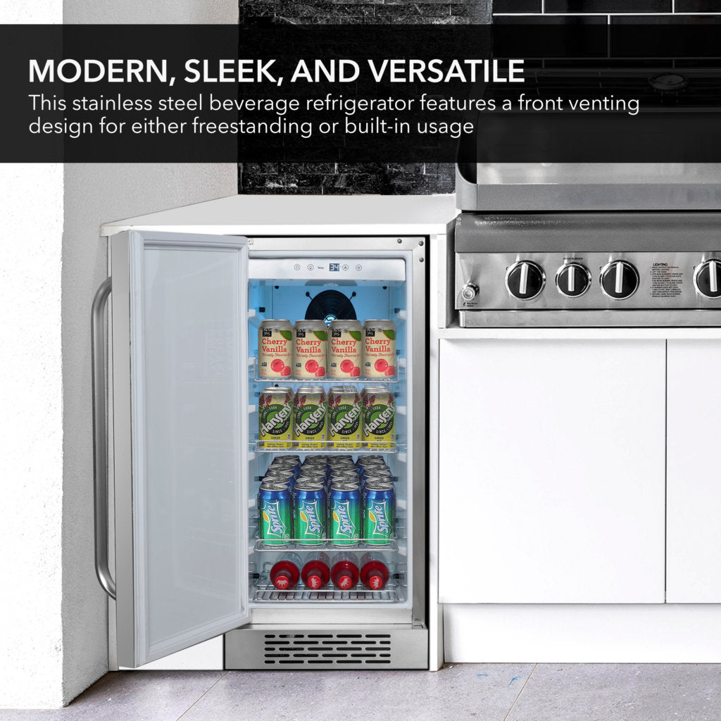 Whynter Outdoor Beverage Fridge, 3.0 Cu Ft | BOR-326FS